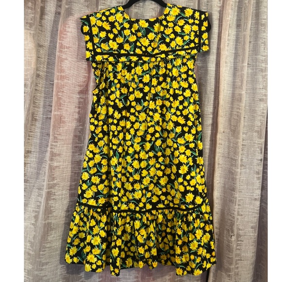 Anthropologie / Maeve Poplin Sunflower Babydoll Dress - Picture 5 of 15